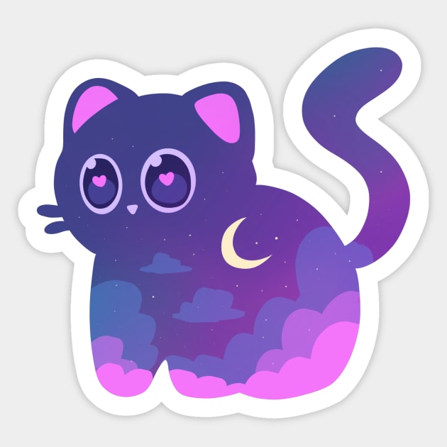 Little Galaxy Catto Sticker by silly cattos